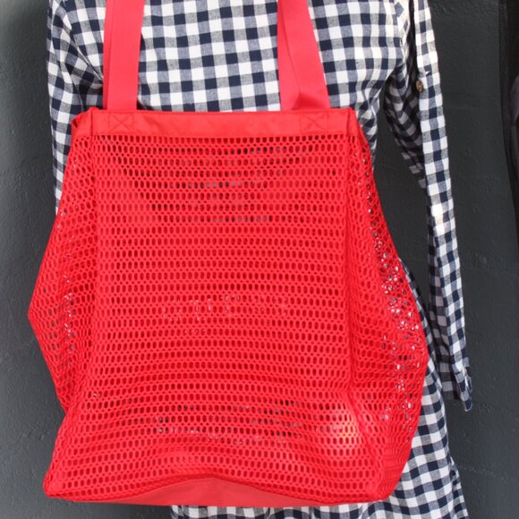 Guess women's mesh tote red bag purse - Picture 4 of 5